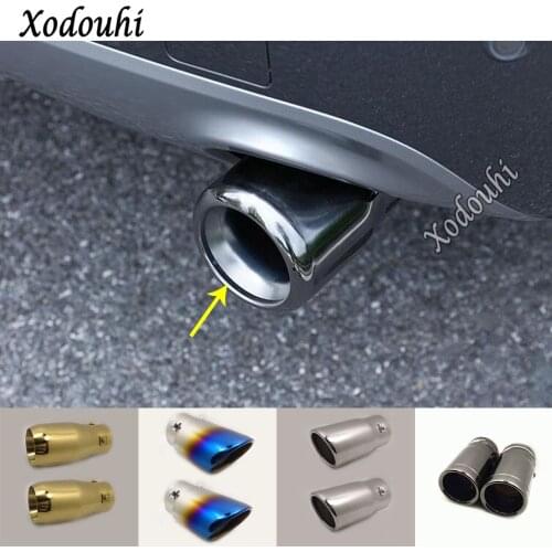 For Ford Explorer U625 2019 2020 2021 Car Cover Muffler Exterior Back End Pipe Dedicate Exhaust Tip Tail Outlet Ornament 2pcs