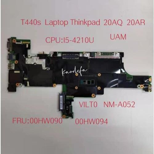 For Lenovo Thinkpad T440S Laptop Motherboard CPU I5-4210 FRU 00HW090 00HW094 VILT0 NM-A052 Tested OK