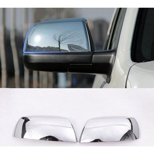 For Toyota Tundra Crew Max 08-15 Sequoia ABS Polish Chrome Car Side Rearview Mirror Cover Cap Trim Sticker 2pcs/set