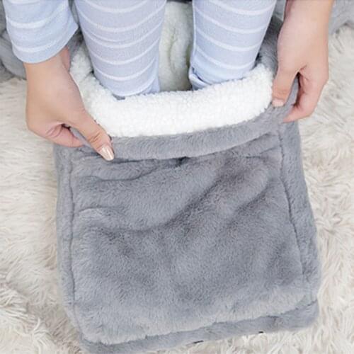 Electric Foot Warmer Heater USB Charging Power Saving Warm Foot Cover Feet Heating Pads for Home Bedroom Sleeping