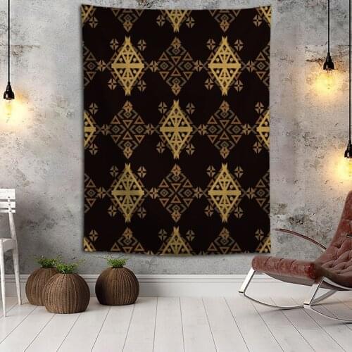 Hot Sale Custom High Quality Gold Floral Wall Hanging HD landscape 3D Printing Digital Printing Home Decoration Tapestry