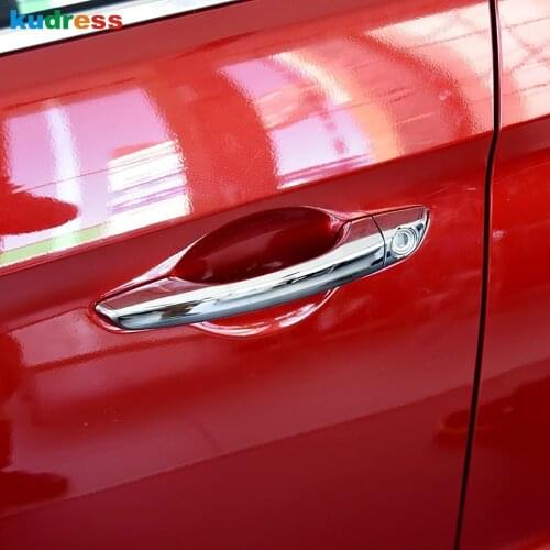 For Hyundai Verna Solaris Accent 2018 2019 2020 5th GE ABS Chrome Door Handle Cover Trim Sticker Car Styling Accessories