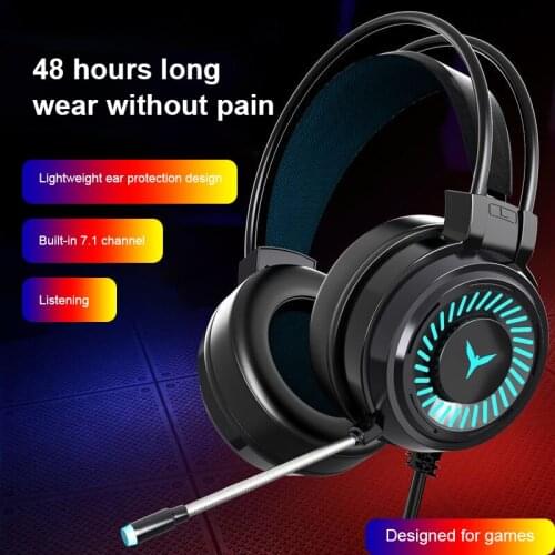 Gaming Headsets 4D Surround Sound Stereo Wired Earphones USB Microphone Colorful Light Headphones For PS4 PC Laptop Headset Hot