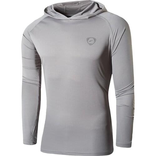 Jeansian Mens UPF 50+ UV Sun Protection Outdoor Long Sleeve Tee Shirt Tshirt T-Shirt Beach Summer LA271 LightGray2