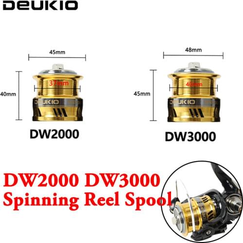 DEUKIO Fishing Reel Spool 5+1BB Water Resistance Metal Spinning Reel Spool DW2000 DW3000 Gear Ratio High Speed Carp Saltwater