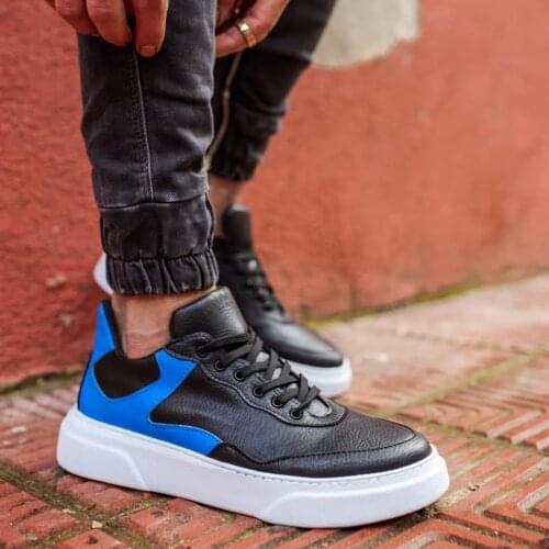 Knack Casual Male Shoes R10 Black Blue Seasonal Sport Lace-Up Spring Summer 2021 Fashion Style Orthotic Insole Inner Lining Cotton
