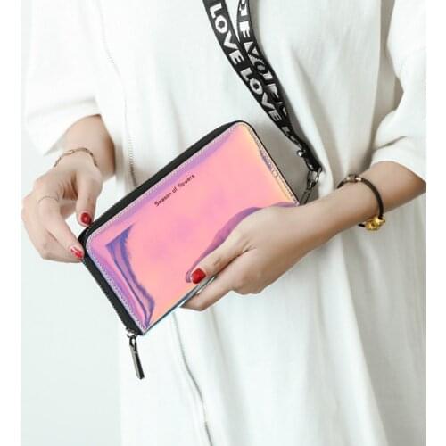 Hot Sale Fashion Small Wallet Women Short Doublefold Thin Purses Ladies Money Bag Korean Small Fresh Laser Female Wallet