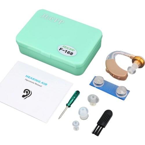 Ear Hearing Aid Kit Adjustable Behind Ear Sound Amplifier Device Hearing Enhancement Sound Enhancer Ear Care Tools F-168