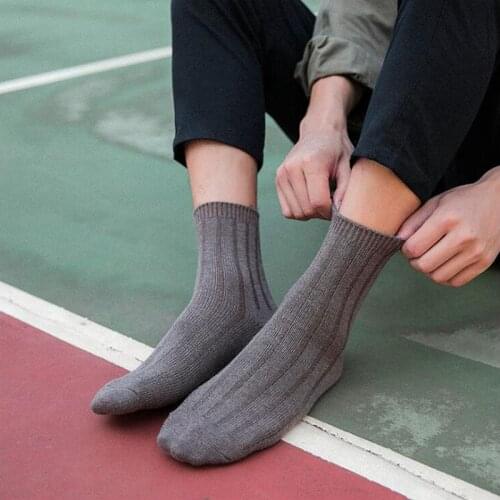 New Arrival 1 Pair High Quality Combed Autumn Winter Cotton Men Socks Color Brand Casual Business Man Thick Warm Cotton Socks