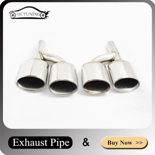 One Pair Car Styling 22CM /24CM Exhaust Pipe For W204 C180 C200 C260 2008-2013 Upgrade C63 M Sport Muffler Tip Nozzles