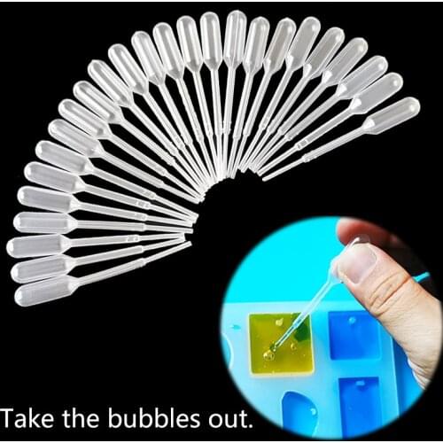 20-200Pcs 0.2 Plastic Resin Tools Disposable Squeeze Transfer Pipettes for Silicone Mold UV Epoxy Resin Craft Jewelry Making