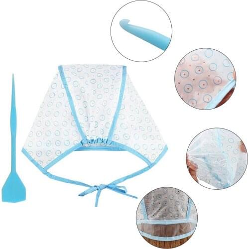 Professional One-Off Hair Dye Cap Coloring Highlighting Frosting Tipping Auxiliary Hair Coloring Tool With Hooks For Dyeing Hair