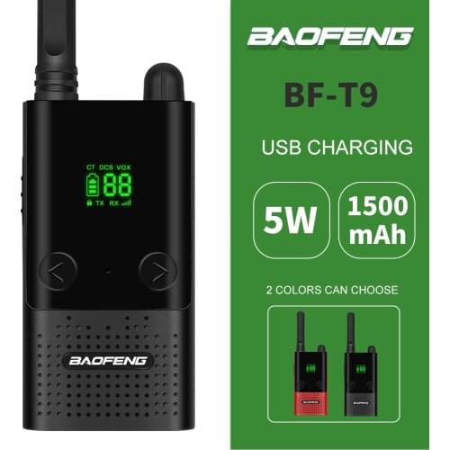 5W Baofeng BF-T9 Walkie Talkie 400-470MHz Two-Way Radios 10km CB Ham Marine Radio BF T9 Hunting FM Transceiver Walkie-Talkie