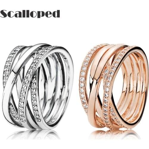 Scalloped Paired Rings