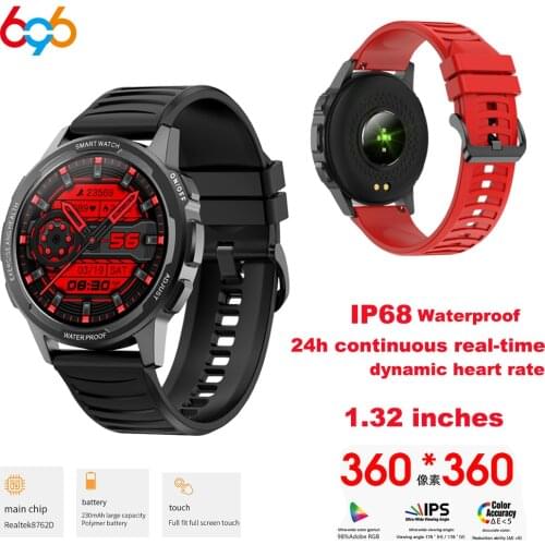 L15 Smart Watch 1.32 Inch 360*360 Pixels Screen 24h Continuous Real-Time Dynamic Heart Rate PK L5 L9 Smartwatch IP68 Waterproof