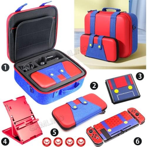 Nintend Switch Deluxe Carrying Bag Portable EVA Hard Case Cover&PC Protect Shell&Game Card Storage Box for Nintendo Switch