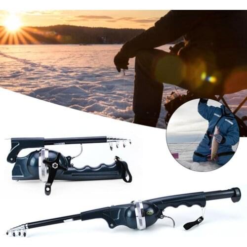 134CM Telescopic Mini Fishing Rod Folding Pole Combo Fiberglass Reel Lure Fishing Spinning Rod Fish Tackle Set Line Peace #SD