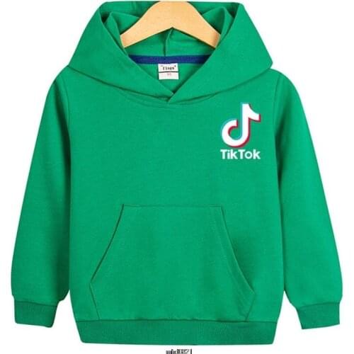 Tik Tok Hoodies Kids Long Sleeve Shirt Hooded Pullover Autumn Fashion Girl Sweatshirts Boys Sweater Streetwear 2-14Y