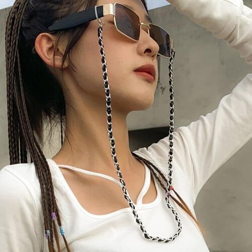 Hip Hop Punk Metal Chain Glasses Chain For Women Rock Girl Fashion Beach sunglasses Minimalist Trend Accessories Party Jewelry