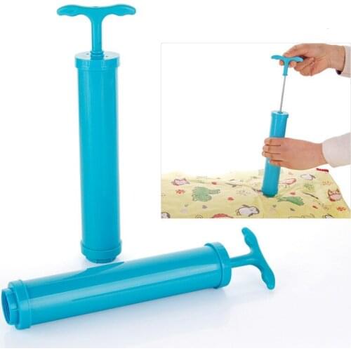 Vacuum compressed bags hand pump general single tube manual air pump for clothes quilt blanket tissue storage Seal save space