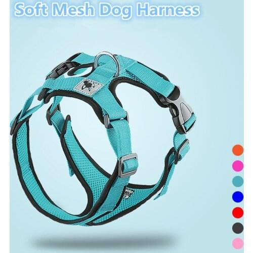 Breathable Pet Dog Harness Nylon Reflective Puppy Dogs Vest Harness Chest Strap Vest Adjustable Walking Clothes For S/M Dog Pet