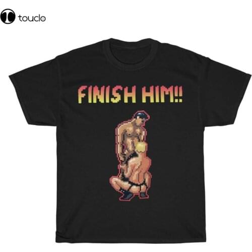 Gaymer Finish Him Game Gamer Funny Gay Lgbt T-Shirt Tee Shirt