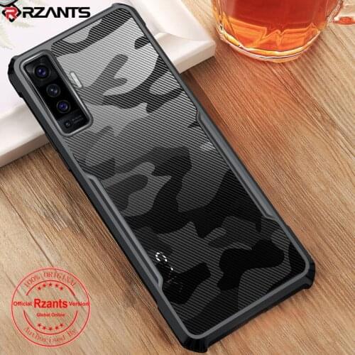 Rzants for Vivo X50 Vivo X50 Pro Case Hard [Camouflage Beetle] Shockproof Slim Crystal Clear Cover funda Casing