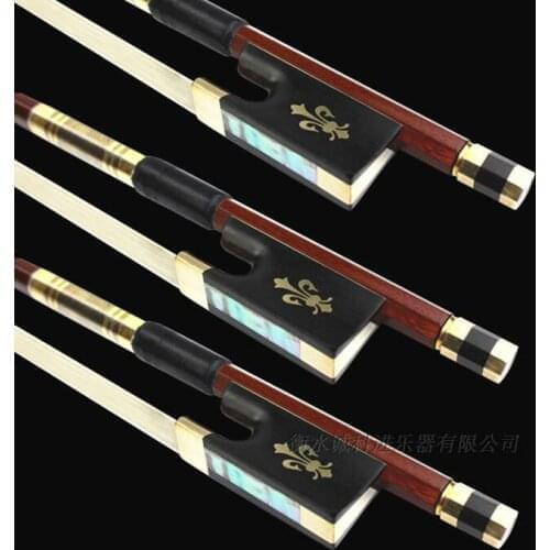 1pc AAA Best professional Brazil wood 4/4 violin bow Mongolia white horsetail copper parts best balance