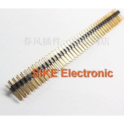 10 PCS 2.54mm 2 x 40 Pin copper plated Male Double Row Pin Header Strip Connector 80 Pin