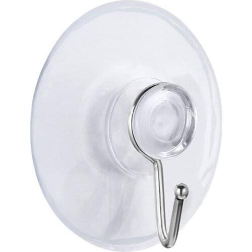 10 PCS 4cm Strong Suction Wall Hooks Transparent Hooks Kitchen Bathroom Hanger Suctions Cup Suckers