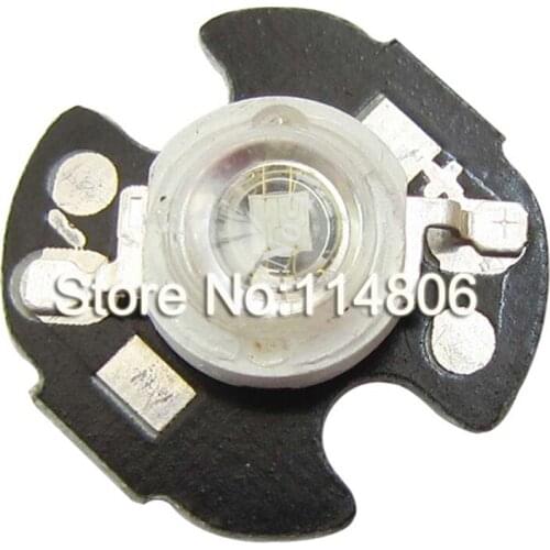 100pcs/lot 3W 45mil Chip Royal Bule 445~450nm LED Bead Light Emitter With 16mm Round Heatsink
