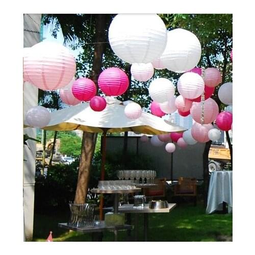 100pcs/Lot 8''(20cm) Chinese Paper Lantern Round Wedding Party Supplies Home diy decorative craft Wedding Favors Holiday Supplie