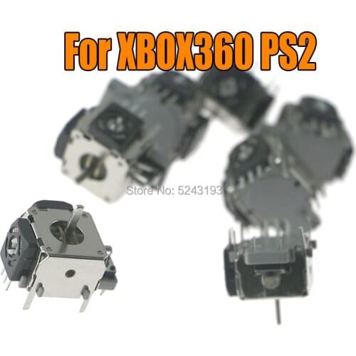 2Pcs For XBOX 360 3D Joysticks Metal Analog Sticks 3D Analog Joystick for PS2 Controller Repair part