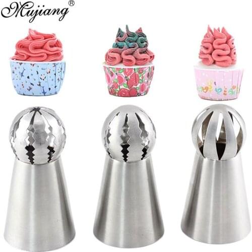 3PCs Set Cake Icing Nozzles Russian Piping Tips Lace Mold Pastry Cake Decorating Tools Stainless Steel Kitchen Baking Stencil