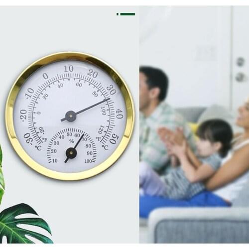 -30~50℃ 58mm Hanging Thermometer Hygrometer Pointer Thermometer Household Items Bedroom Decorations Indoor Outdoor Метеостанция
