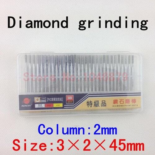 30 / box,Diamond grinding, grinding needles, grinding rods, ground rods. Cylinder: 3*2*45mm