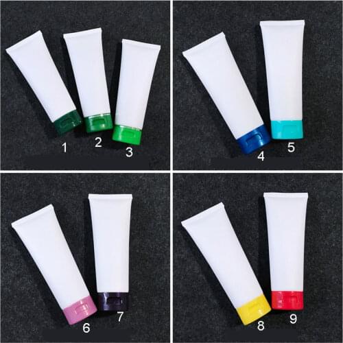 300x 100g empty frosted white plastic soft tube for cosmetics packaging,100ml sample container bottles ,cream cosmetic container
