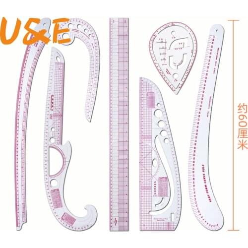6/7/8/12Pcs Practical Sewing French Curve Cutting Ruler Measure Dressmaking Tailor Cutting Craft Scale Rule Drawing Tool