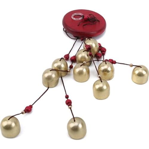 Antique Amazing Copper Bell Wind Chimes Outdoor Yard Garden Windchime Hanging Home Window Decoration