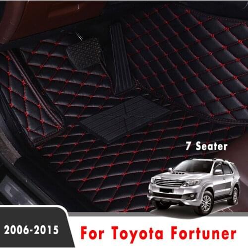 Car Floor Mats For Toyota Fortuner 2015 2014 2013 2012 2011 2010 2009 2008 2007 2006 (7 Seater) Auto Interior Carpets Decoration