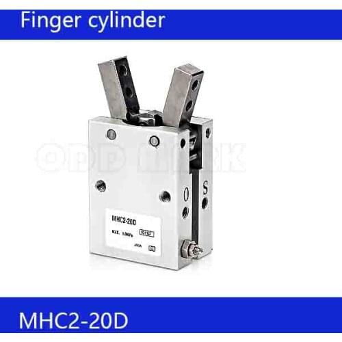 Free shipping MHC2-20D angular style double acting air gripper standard SMC type pneumatic cylinder