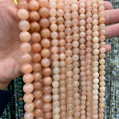 6-12mm Natural Pink Aventurine Beads 15'' Round DIY Loose Stone Beads For Jewelry Making Beads Women Bracelet Necklace Gift