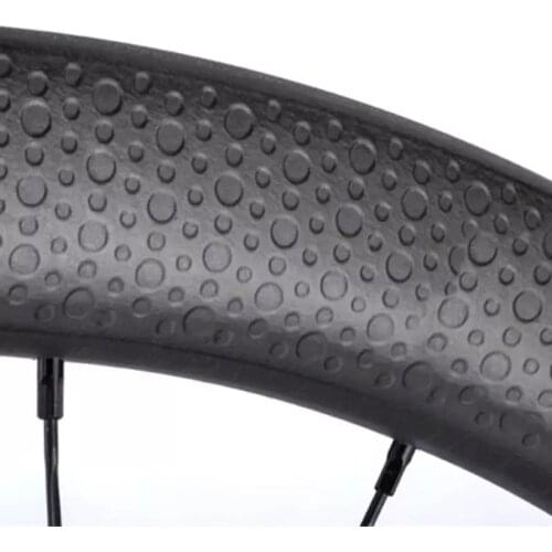 700C dimple CX carbon disc brake wheels 45mm road bike rims+disc brake hubs 24/24H Clincher wheels