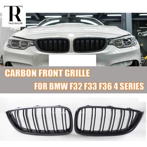 F32 F33 F36 Carbon Fiber + ABS Front Bumper Grill Grille for BMW F32 F33 F36 420i 428i 435i 420d 425d 430d 435d 2014 2015 2016