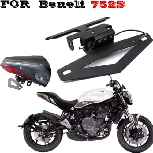 Motorcycle Rear License Registration Plate Tail Frame Holder Bracket Modified with Led Light for Benelli 752S