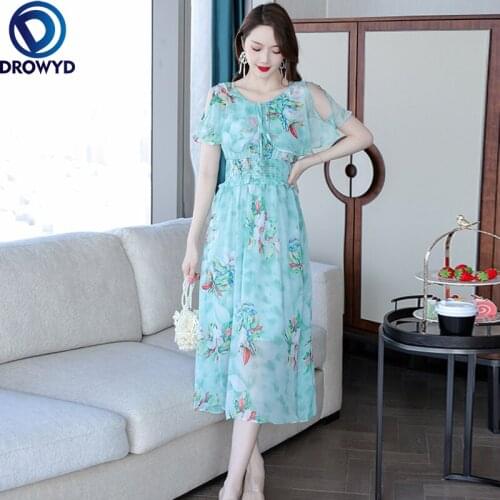 2021 Summer Beach Sexy Dress New French Niche Cloak Dress Female Fairy Super Fairy Sweet Waist Slim Long Dresses Party Vestidos