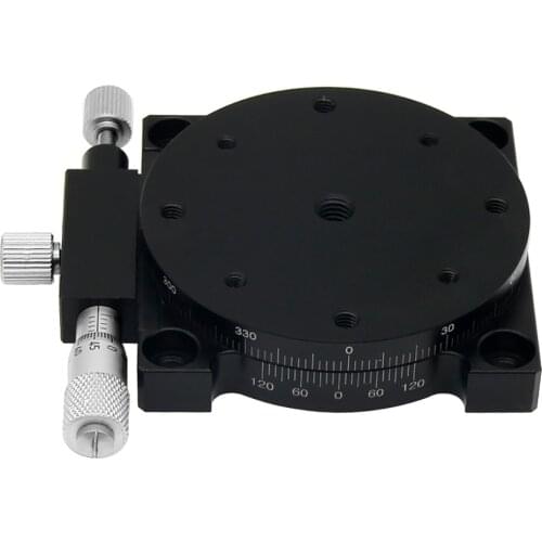 R Axis Manual Rotating Platform Aluminum Alloy Sliding Stage Precision Bearing Linear Stage 60x60MM Load 24.9N