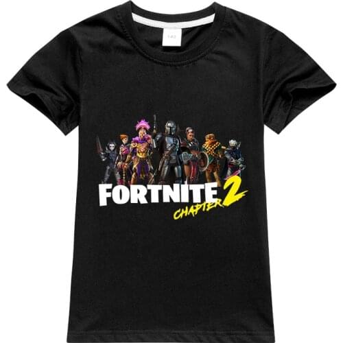 Fortnites New Summer Clothes 100% Cotton Short Sleeve Kids T-shirt Leisure Fashion Children Boys Girls Tops