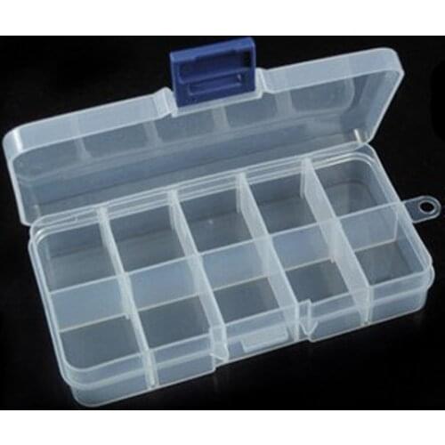 LOULEUR 7 Slots 13.2*6.8*2.3cm Plastic Jewelry Tool Box Storage Case Craft Organizer Beads Diy Jewelry Making Packaging Box