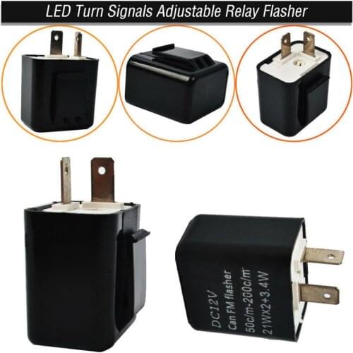 12V 2 Pin Motorcycle Blinker Adjustable LED Flasher Relay Turn Signal Indicator Motorcycle Accessories Motorcycle Modification